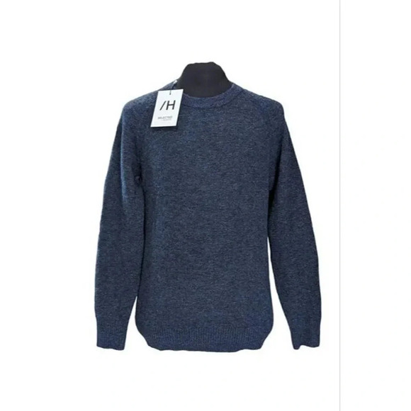 Selected Homme Men's Alpaca Blend Jumper Sweater Sky Captain Size M (MSRP $140) - Picture 3 of 5